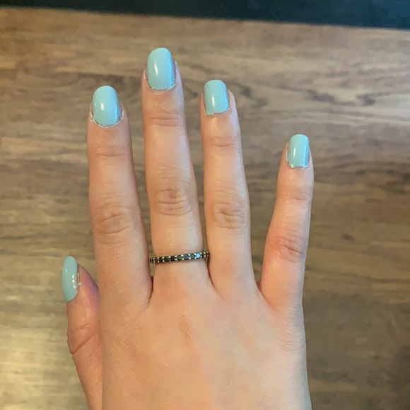 Miadora Sterling Silver 1ct TDW Black Diamond Band - Picture 2 of 4